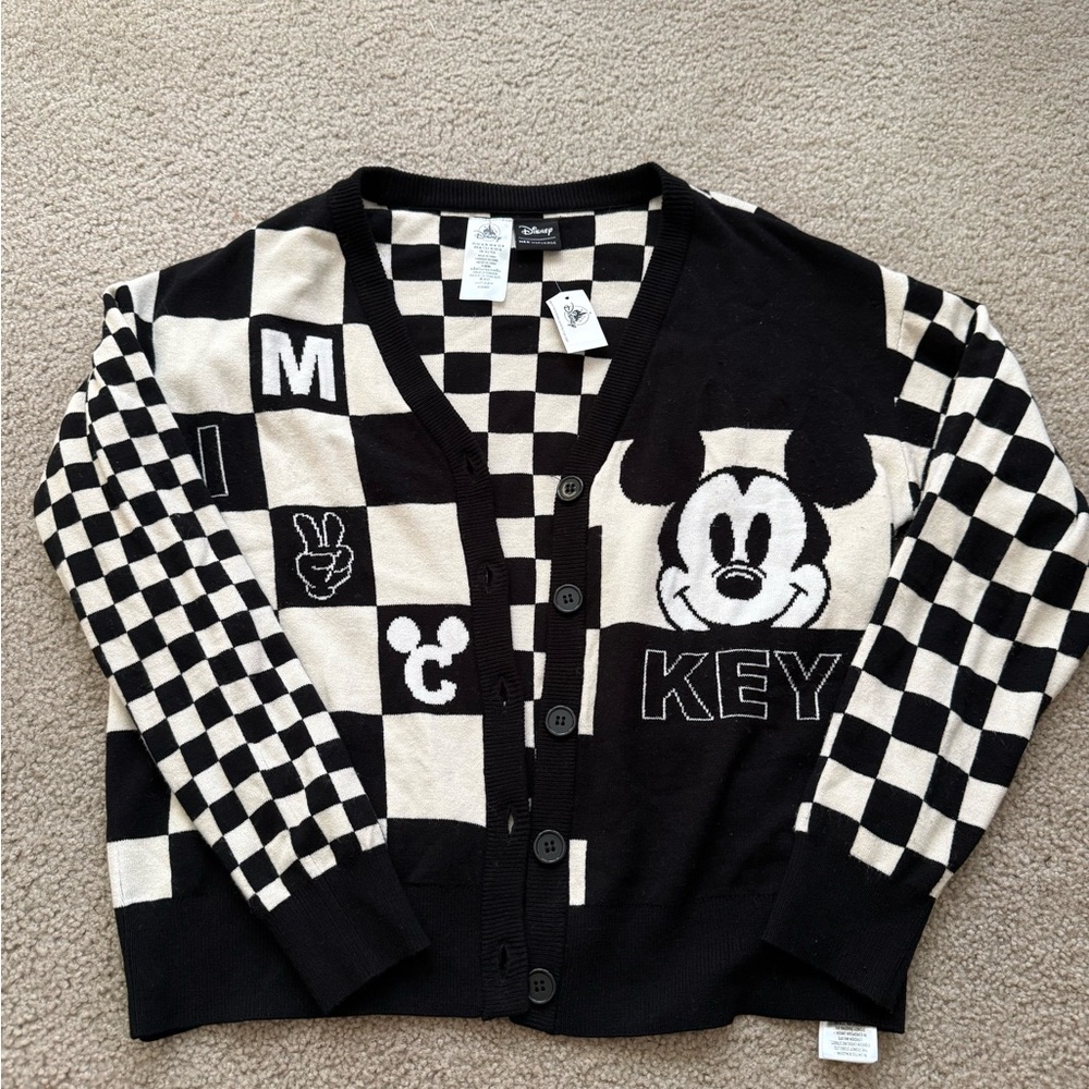 Disney Her Universe Micky Mouse Black and White Cardigan - Medium